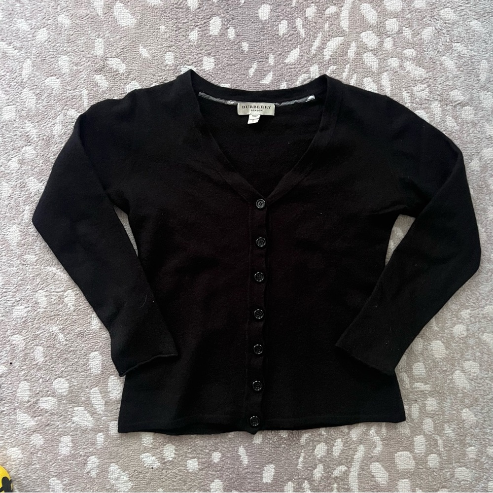 Burberry Black Cardigan Cashmere/wool Blend XS Women’s